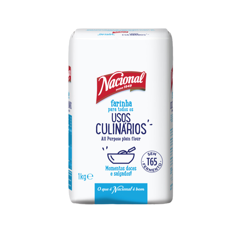 Farinha Nacional P/ Uso Culinário 1kg - Delícias Farinha Nacional P/ Uso Culinário 1kg