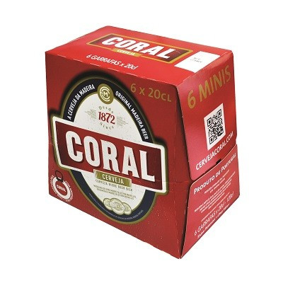 Cerveja Coral Branca Mini 6x200ml - Delícias Cerveja Coral Branca Mini 6x200ml
