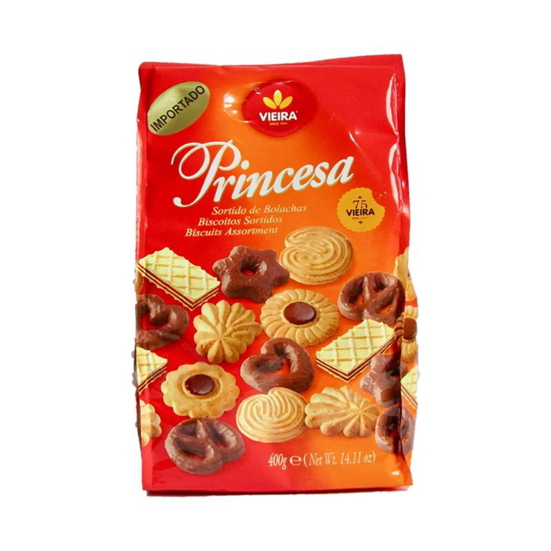 Biscoito Vieira Princesa Sortido 400g - Delícias Biscoito Vieira Princesa Sortido 400g