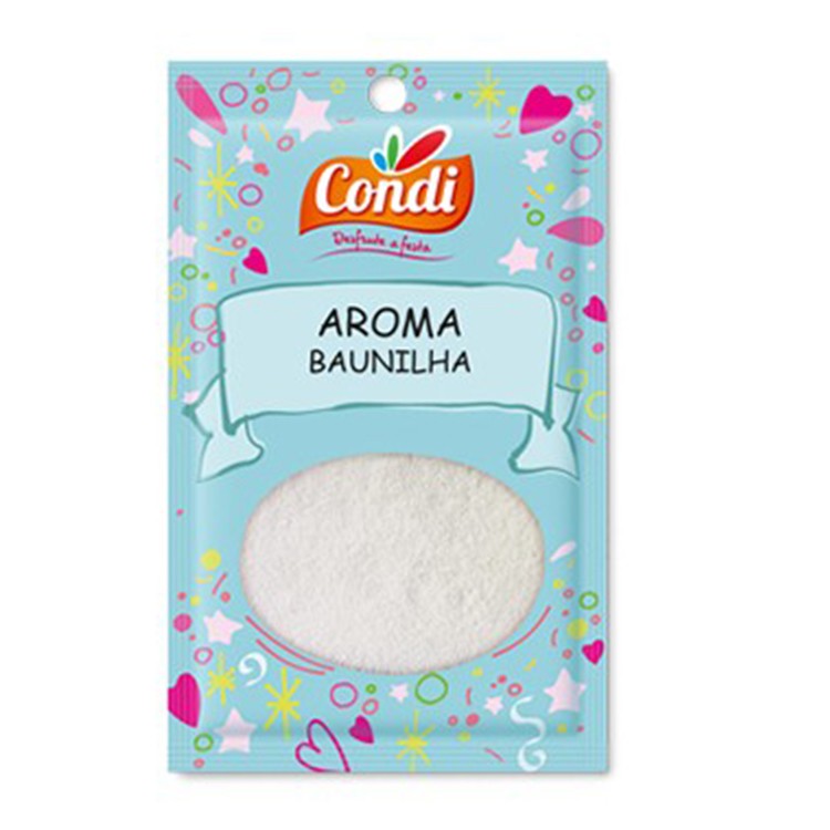 Aroma de Baunilha em Pó Condi Sachê 12g - Delícias Aroma de Baunilha em Pó Condi Sachê 12g