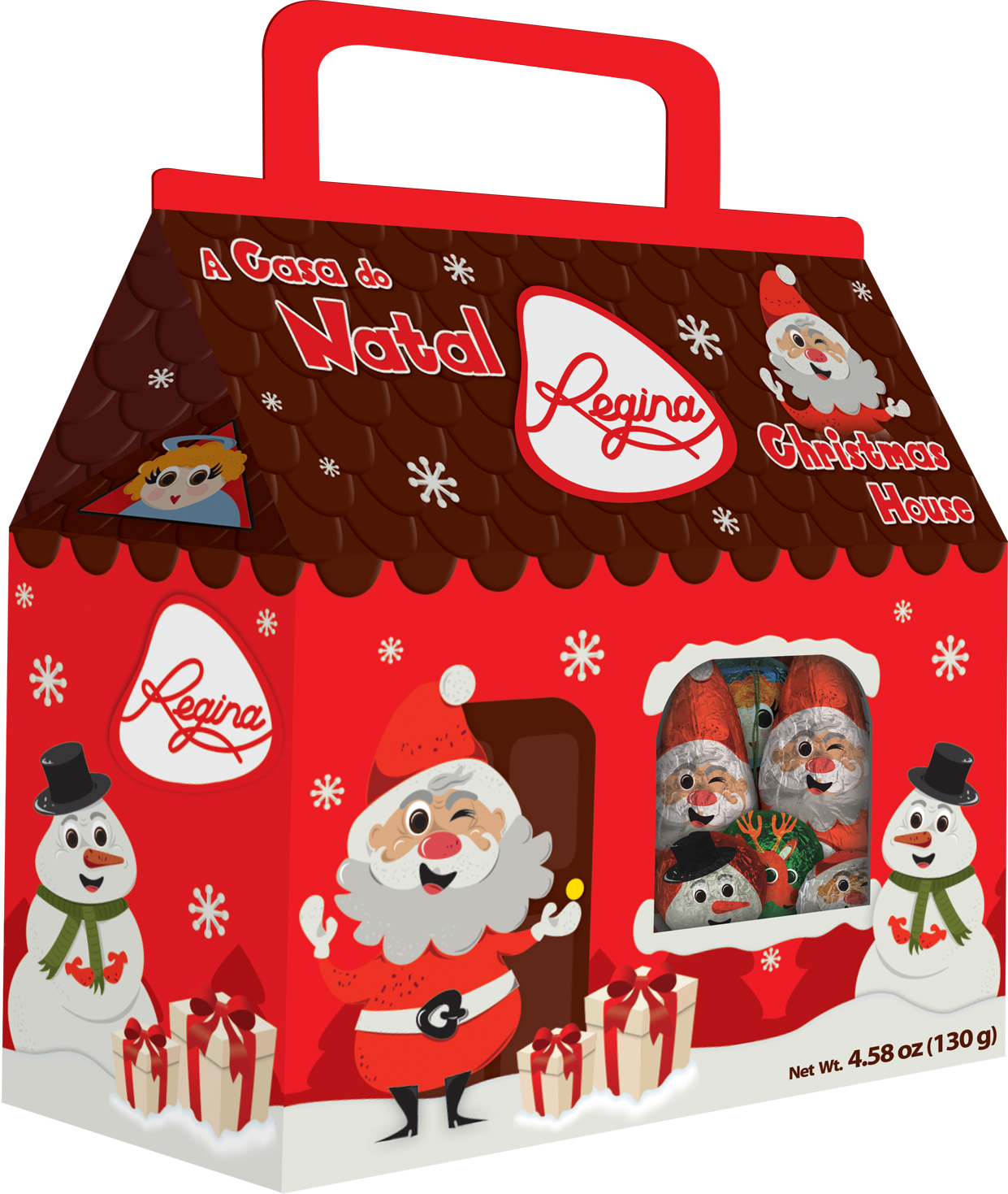 Casa de Natal de Chocolate Regina 130g - Delícias Casa de Natal de Chocolate Regina 130g
