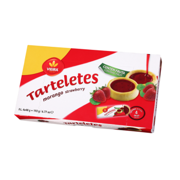 Bolacha Vieira Tarteletes Morango 192G