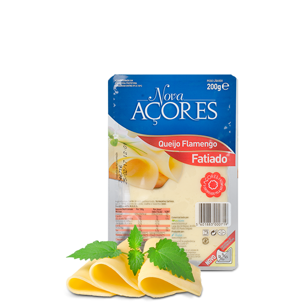 Queijo Flamengo Nova Açores Fatiado 200g - Delícias Queijo Flamengo Nova Açores Fatiado 200g