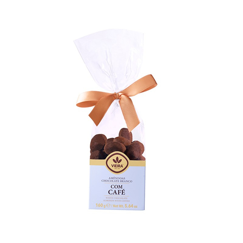 Amêndoas com Chocolate Branco e Café Vieira Premium 160g - Delícias Amêndoas com Chocolate Branco e Café Vieira Premium 160g