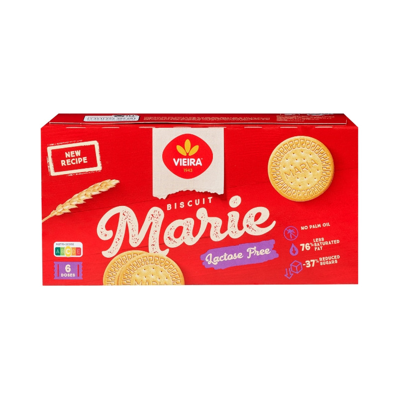 Bolacha Maria Sem Lactose Vieira (Doses) 150g - Delícias Bolacha Maria Sem Lactose Vieira (Doses) 150g