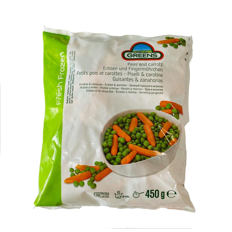 Ervilhas e Cenouras Congeladas Greens 450g - Delícias Ervilhas e Cenouras Congeladas Greens 450g