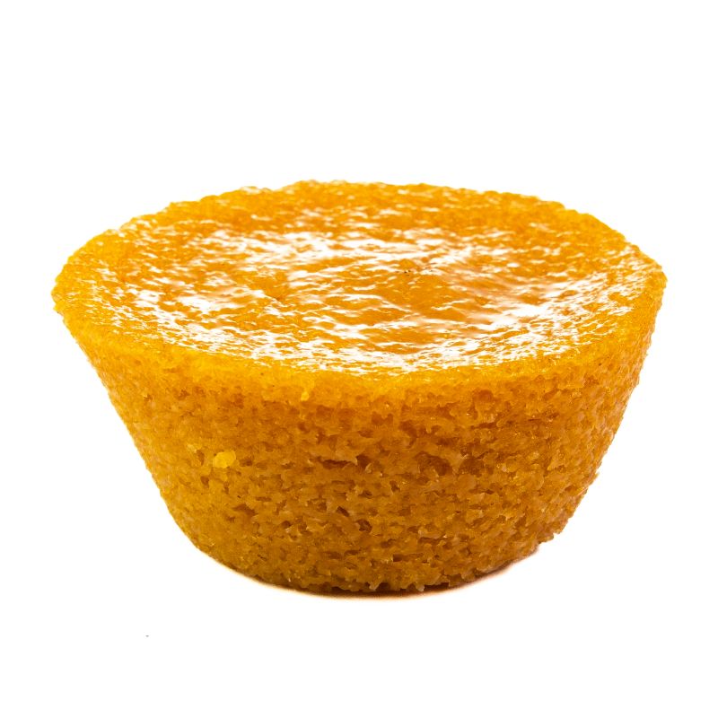 FRZB-PAT2869 - Delícias Mini orange cake with a glossy glaze on a white background.