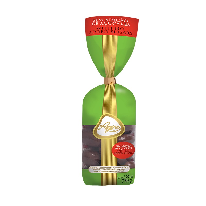 Amêndoas de Chocolate ao Leite S/ Açúcar Regina Saqueta 150g - Delícias