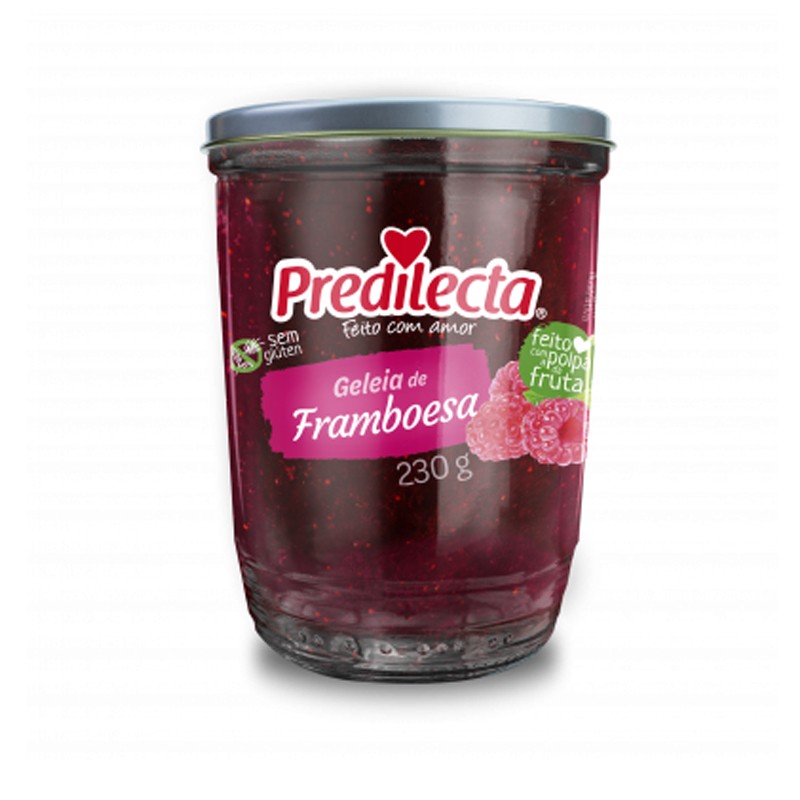 Geléia de Framboesa Predilecta Frasco 230g - Delícias Geléia de Framboesa Predilecta Frasco 230g