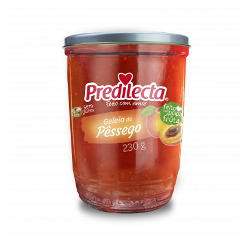 Geléia de Pêssego Predilecta Frasco 230g - Delícias Geléia de Pêssego Predilecta Frasco 230g