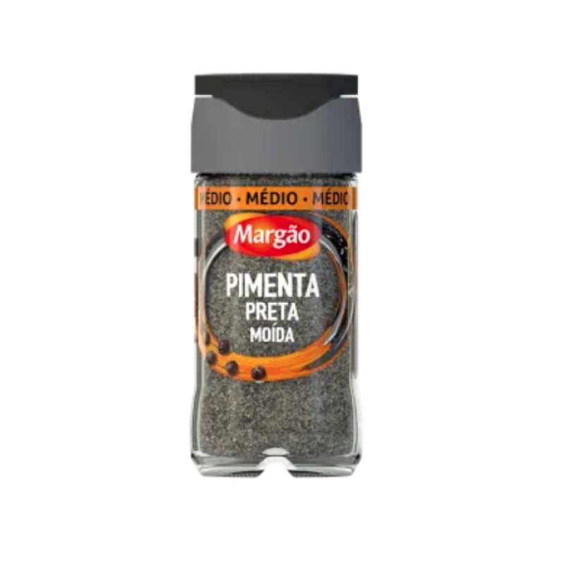 Pimenta Preta Moída Margão Frasco 40g - Delícias Pimenta Preta Moída Margão Frasco 40g