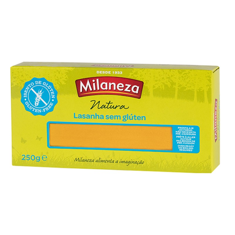Milaneza Natura Lasanha Sem Gluten 250G - Delícias Milaneza Natura Lasanha Sem Gluten 250G