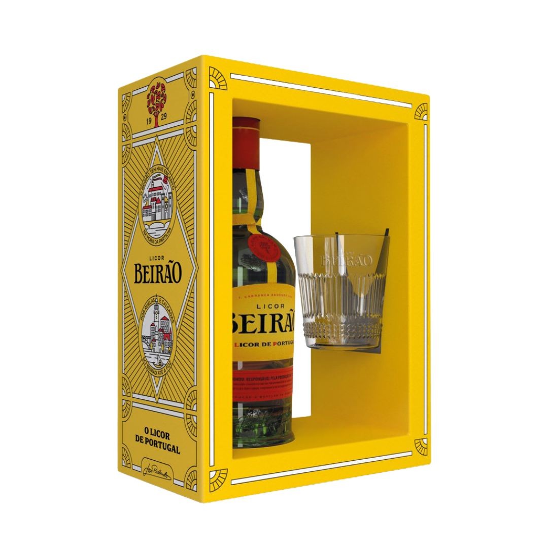 Beirão Liquor Gift-Pack With Glass 70cl - Delícias