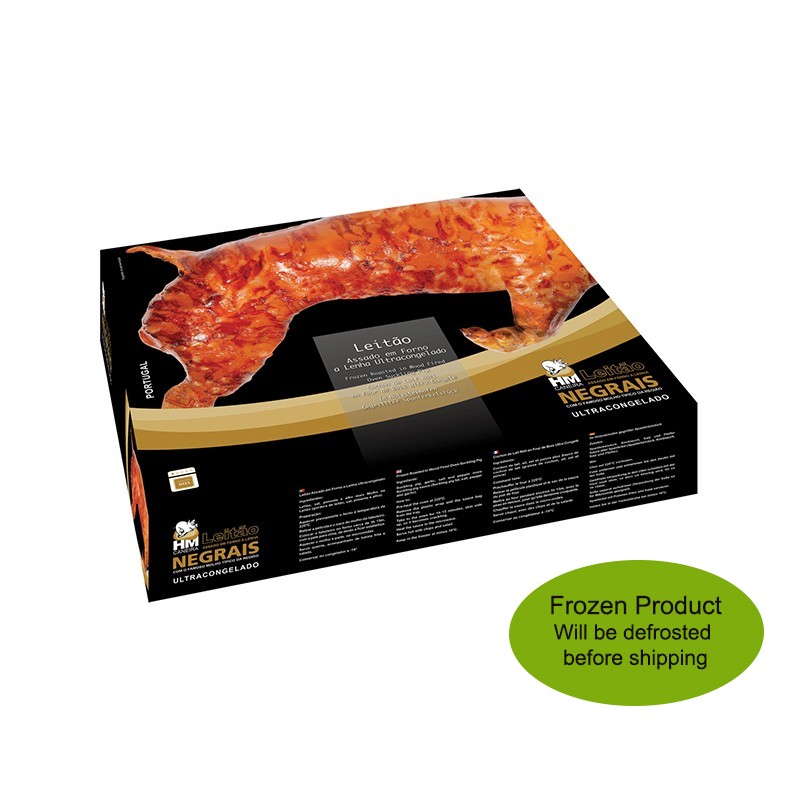 Leitão Negrais Pré-Assado em Forno à Lenha Congelado C/ Molho 750g - Delícias Leitão Negrais Pré-Assado em Forno à Lenha Congelado C/ Molho 750g