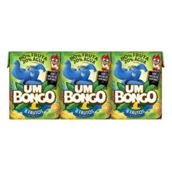 Sumo de 8 Frutos Um Bongo C/ Palhinha 3x200ml