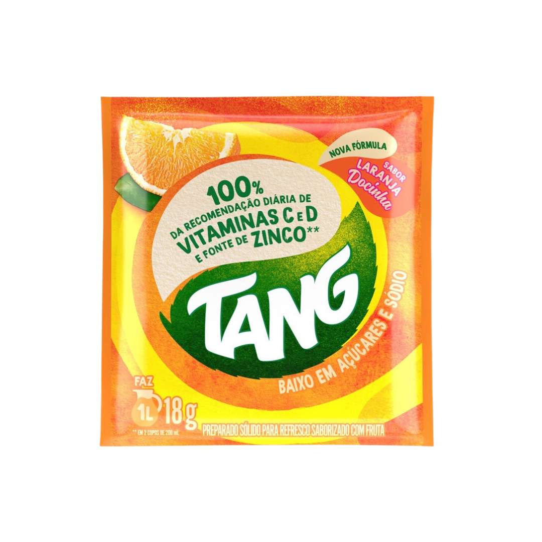 Tang em Pó Laranja Docinha Saqueta 18g - Delícias Tang em Pó Laranja Docinha Saqueta 18g
