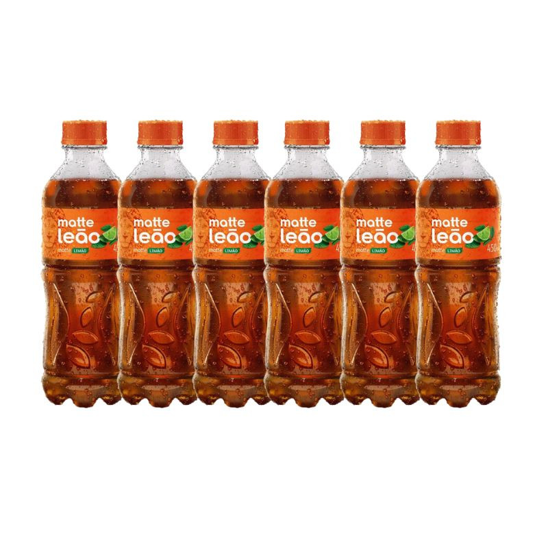 Matte Leao Ready to Drink Tea with Lemon Pet 450ml x 6 - Delícias