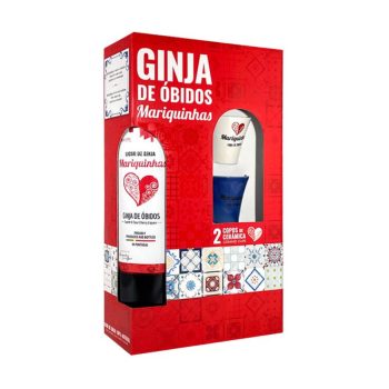 Cherry Liqueur Ginja Mariquinhas Kit 2 Cups 50cl