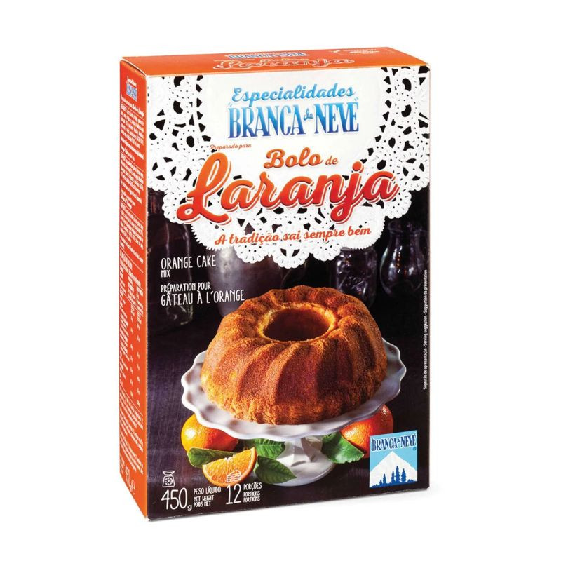 Branca de Neve Ready Mix Orange Cake 450g - Delícias Branca de Neve Ready Mix Orange Cake 450g