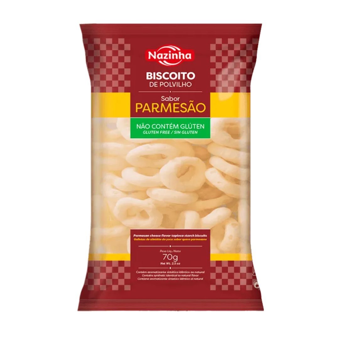 GRO-SNK5146 - Delícias Biscoito Polvilho Nazinha Parmesao Argola