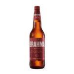 Brahma Duplo Malte beer bottle with a red label, standing upright on a white background.