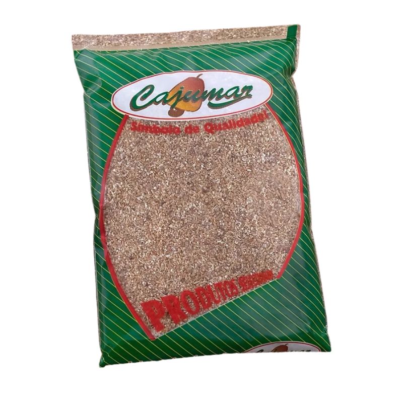 FLR-FLR2574 - Delícias Green bag of grain with a clear window showing small brownish granules; brand text on the top.”