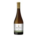 Bottle of Pacheca wine with a white label and gold capsule cap, standing upright on a white background.